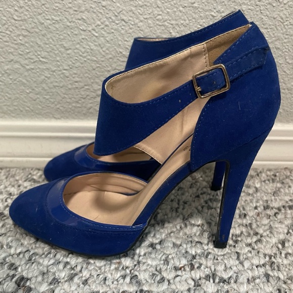Qupid | Blue Suede Stilettos - Picture 5 of 13